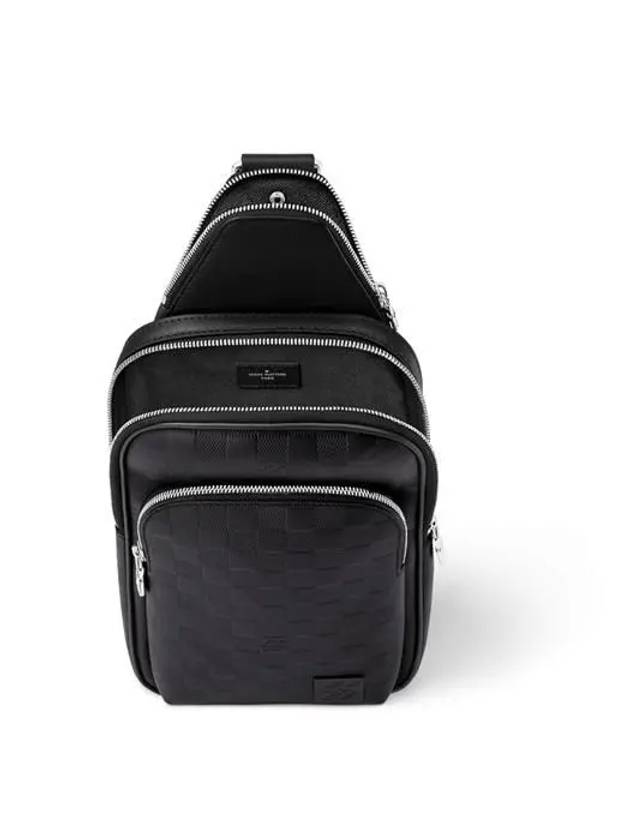 Men's Avenue Logo Patch Sling Bag Black - LOUIS VUITTON - BALAAN 4