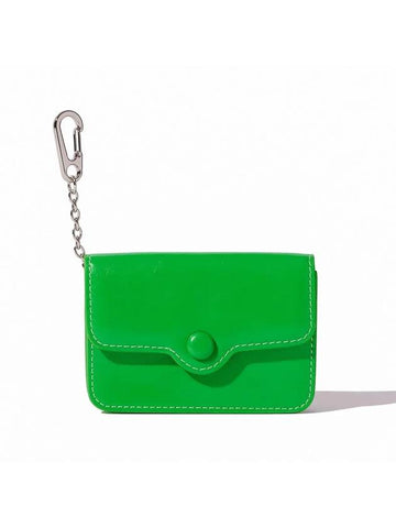 Dot compact keyring business card holder card holder green - LE MASQUE - BALAAN 1