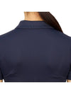 Women's Golf Picket Logo Short Sleeve PK Shirt Navy - HYDROGEN - BALAAN 8