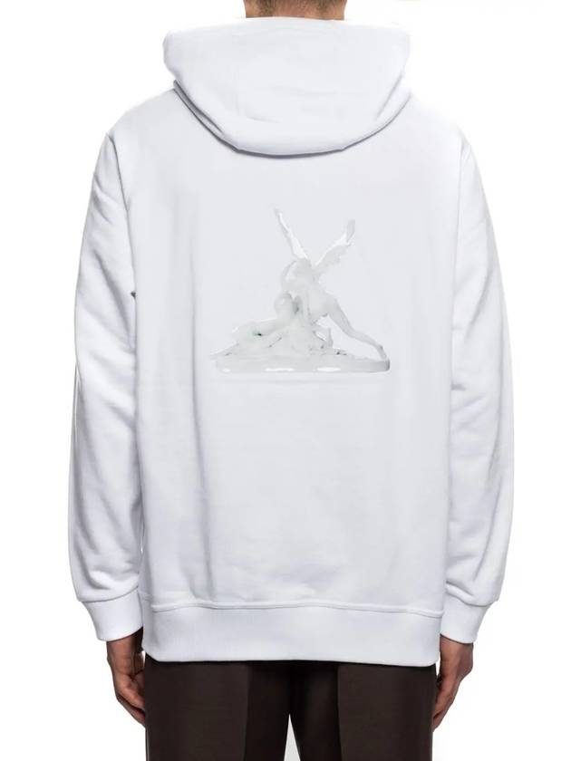 Cupid Print Cotton Hoodie White - BURBERRY - BALAAN 5