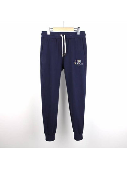 Logo Cotton Track Pants Navy - CASABLANCA - BALAAN 2