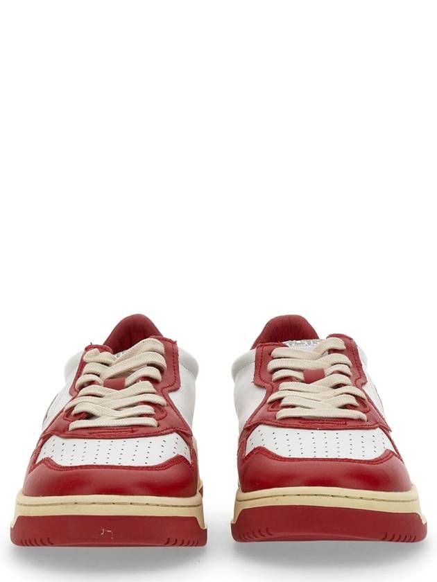 Men's Medalist Low Leather Sneakers White Red - AUTRY - BALAAN 5