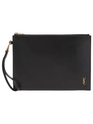 monogram clutch black - SAINT LAURENT - BALAAN 1