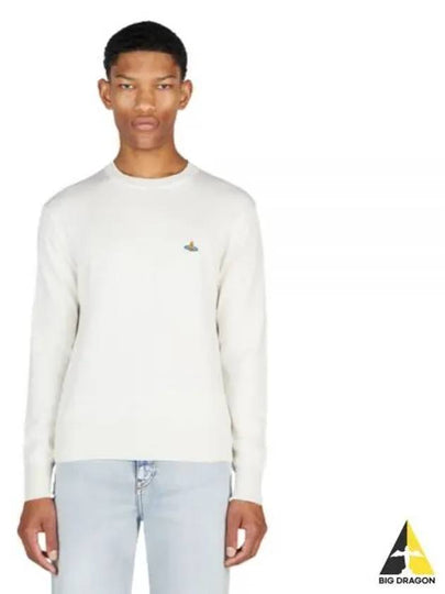 ORB Embroidered Crew Neck Knit Top Cream - VIVIENNE WESTWOOD - BALAAN 2