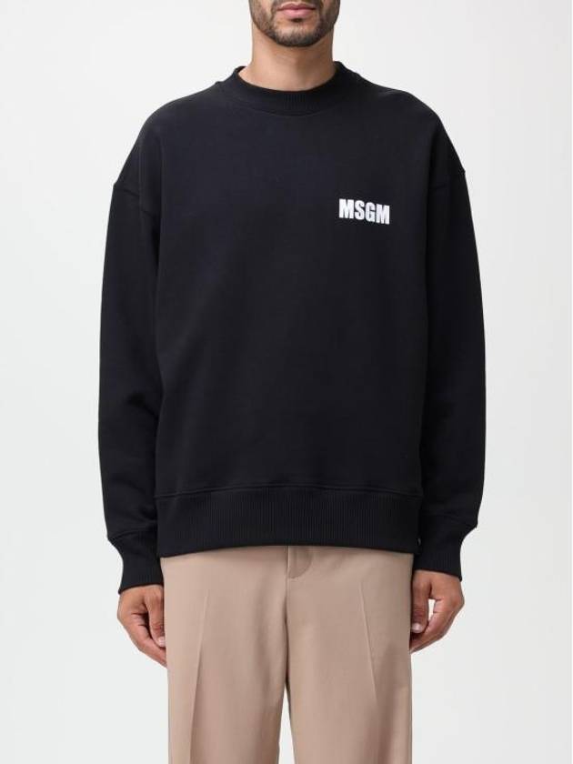 Logo Cotton Sweatshirt Black - MSGM - BALAAN 2