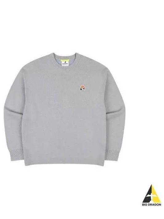 CRS Mini Wappen Sweater 9004 Gray - KANGOL - BALAAN 1