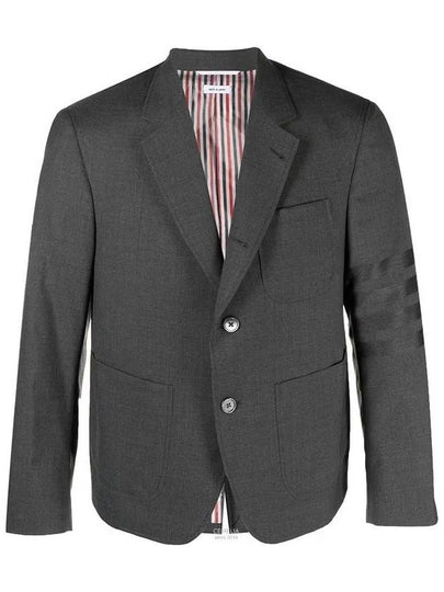 4 Bar Stripe Wool Jacket Dark Jacket - THOM BROWNE - BALAAN 2