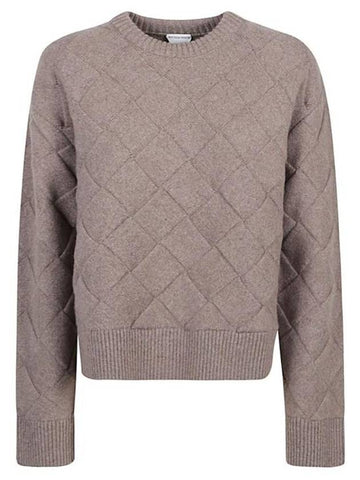 Intrecciato Wool Knit Top Riverbed - BOTTEGA VENETA - BALAAN 1