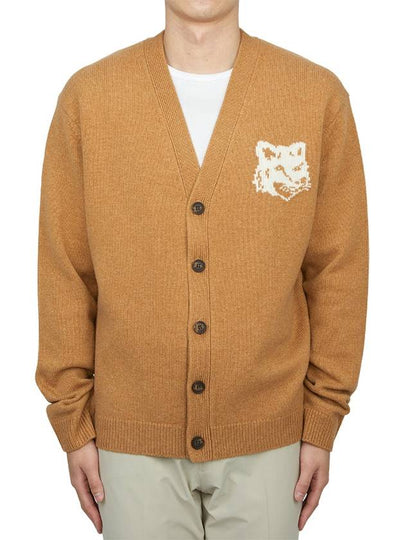 Fox Head Intarsia Comfort Cardigan Brown - MAISON KITSUNE - BALAAN 2