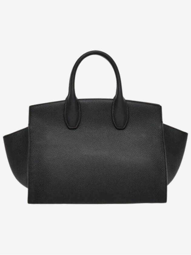 Studio Soft Top Handle Tote Bag Black - SALVATORE FERRAGAMO - BALAAN 3