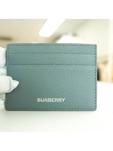 Card Wallet 80742761 Gray Leather Unisex - BURBERRY - BALAAN 1