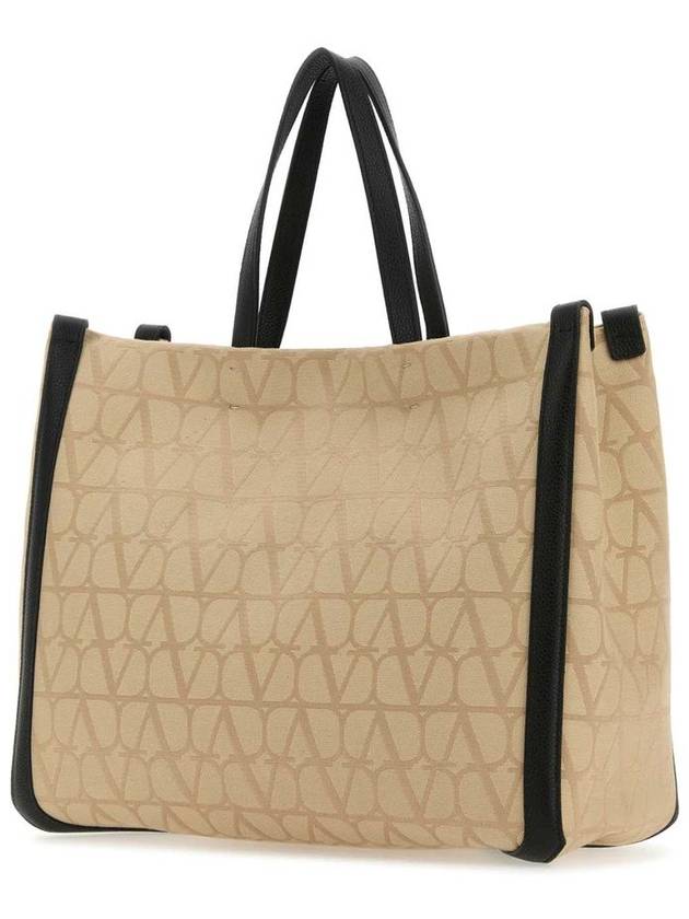 Toile Iconogrape Tote Bag Beige - VALENTINO - BALAAN 3