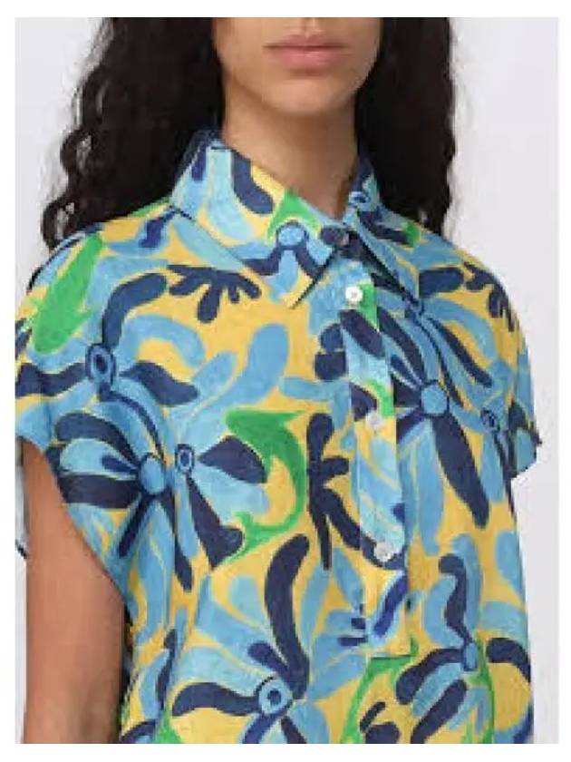 Art Print Short Sleeve Shirt Blue - MARNI - BALAAN 2