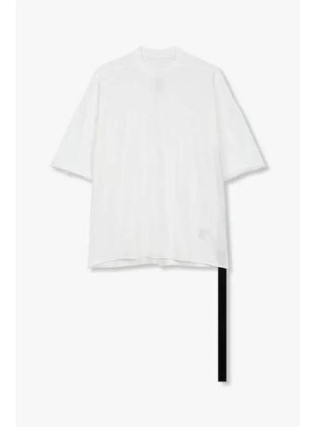 MEN DRKSHDW Roll Hem Crew Neck T Shirt White - RICK OWENS - BALAAN 1