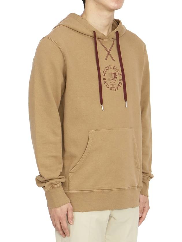 Logo Print Cotton Hoodie Malt - GOLDEN GOOSE - BALAAN 6