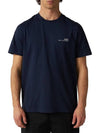 Men's Item Logo Cotton Short Sleeve T-Shirt Navy - A.P.C. - BALAAN 3