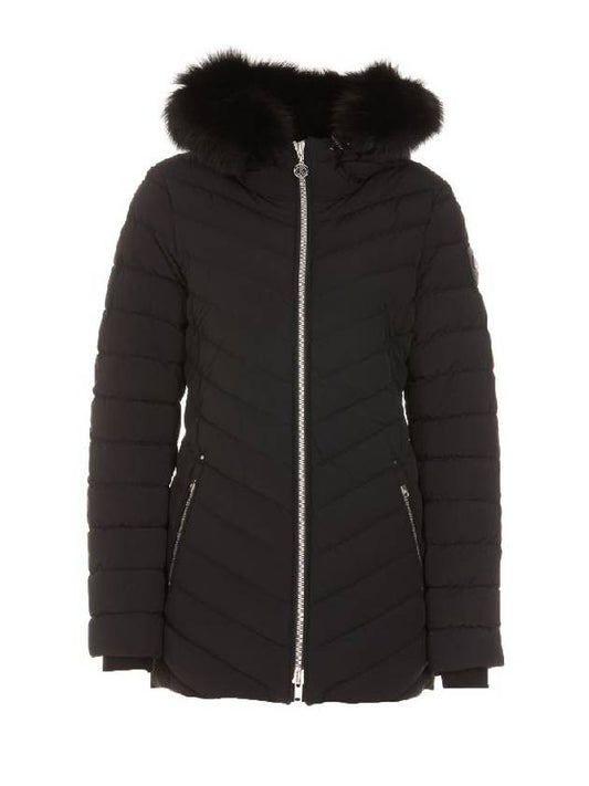 Women's Roselan Black Fur Hood Padded Black - MOOSE KNUCKLES - BALAAN 1