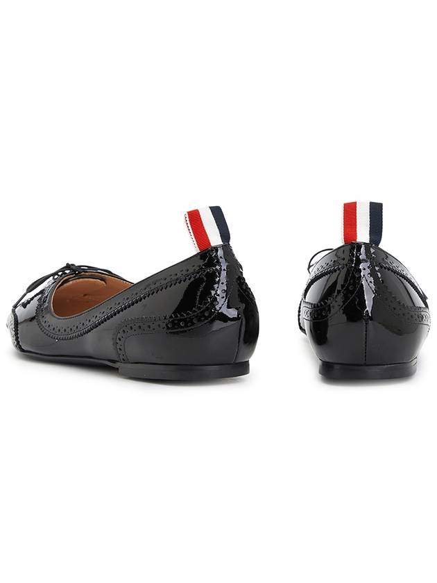 Patent Pointed Toe Wingtip Ballerina Black - THOM BROWNE - BALAAN 7