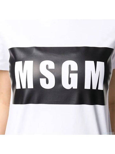 Women's logo printing white women's short sleeve 2842MDM195 207498 012842MDM195 207498 01 - MSGM - BALAAN 2