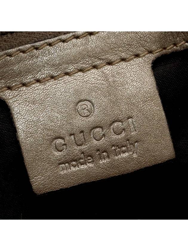 Gray GG logo jacquard leather gold plated Jackie shoulder bag - GUCCI - BALAAN 9