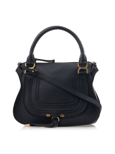 Marcie Grained Leather Tote Bag Black - CHLOE - BALAAN 1