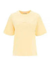 Logo Crew Neck Short Sleeve T-Shirt Light Yellow - ACNE STUDIOS - BALAAN 2