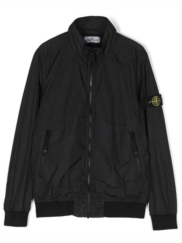 Kids Compass Badge Zip Up Jacket Black - STONE ISLAND - BALAAN 2