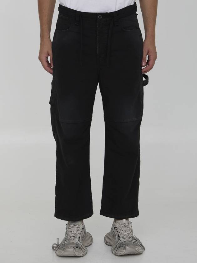 Cropped Cargo Straight Pants Black - BALENCIAGA - BALAAN 2