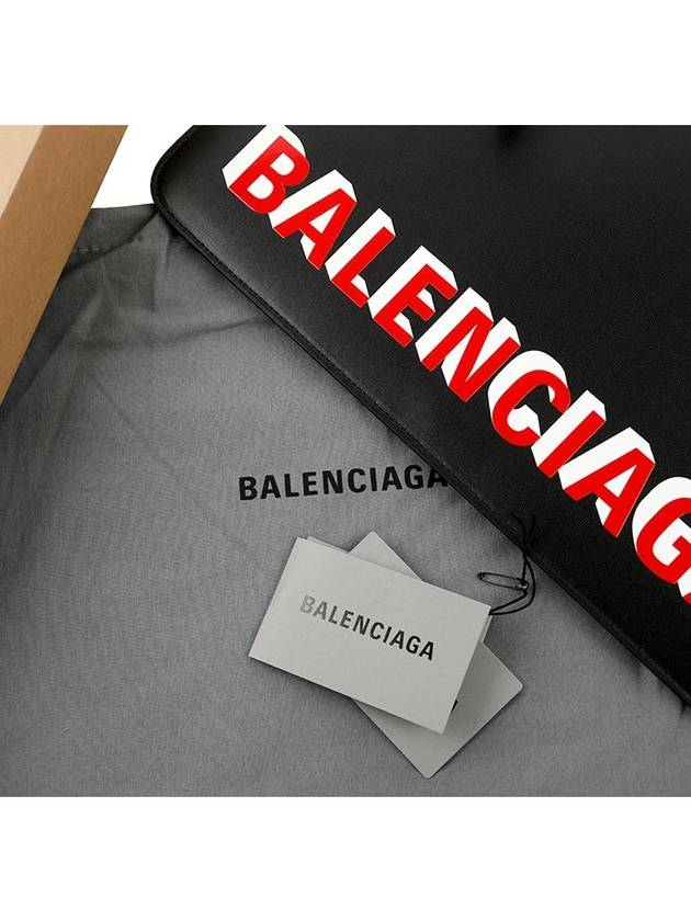 Logo Strap Clutch Bag Black - BALENCIAGA - BALAAN 6