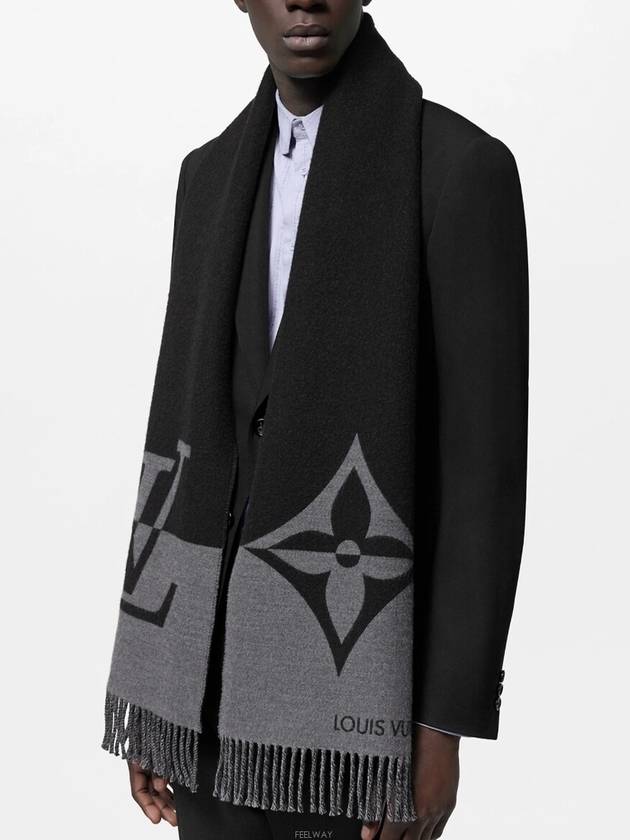 Men's Graphic Dual Scarf Black - LOUIS VUITTON - BALAAN 2