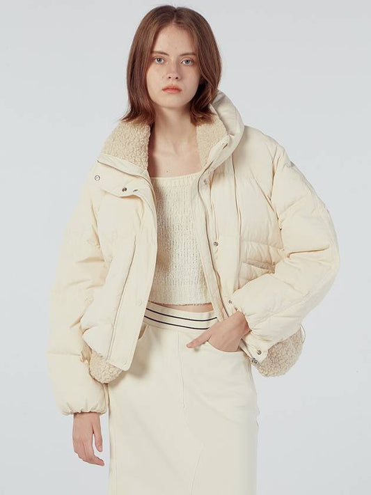 Teddy Layering Short Puffer Cream - REAL ME ANOTHER ME - BALAAN 1