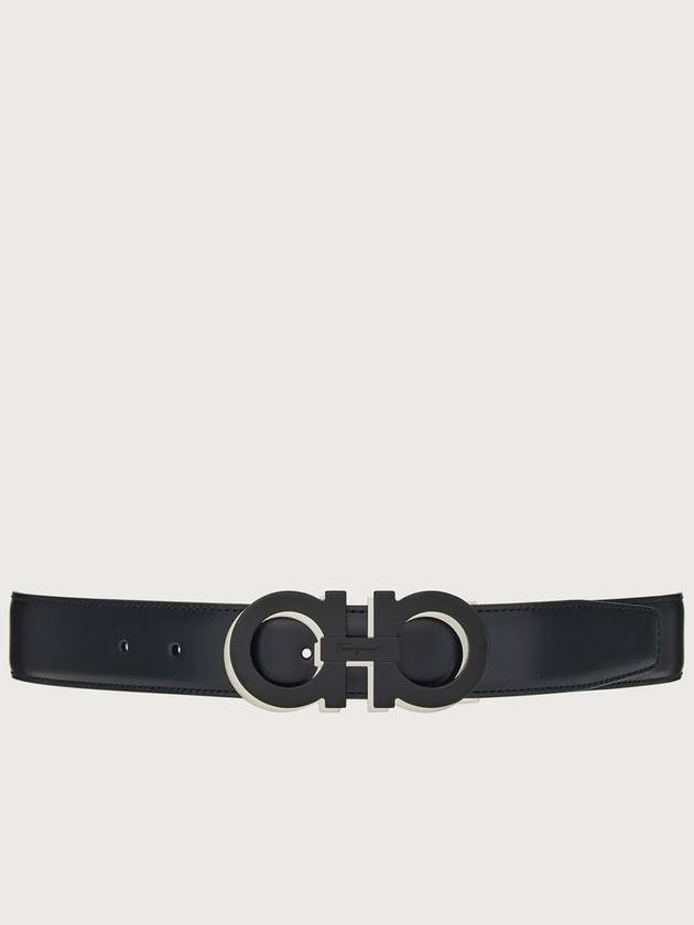 Salvatore Reversible Leather Belt Black Brown - SALVATORE FERRAGAMO - BALAAN 2