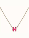 Women's Mini PopAche Necklace Rose Gold Rose Extreme Necklace H147992FOS - HERMES - BALAAN 2