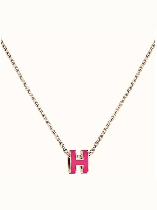 Women's Mini PopAche Necklace Rose Gold Rose Extreme Necklace H147992FOS - HERMES - BALAAN 2