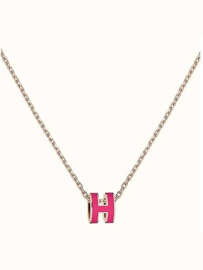 Women's Mini PopAche Necklace Rose Gold Rose Extreme Necklace H147992FOS - HERMES - BALAAN 2