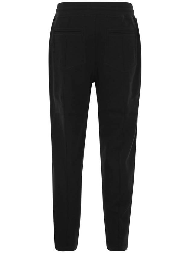 Men's Techno Fleece Cotton Track Pants Black - BRUNELLO CUCINELLI - BALAAN 3