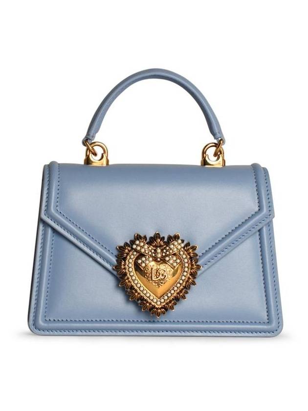 Dolce & Gabbana Light Blue Leather 'Devotion' Small Bag - DOLCE&GABBANA - BALAAN 1