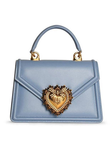 Dolce & Gabbana Light Blue Leather 'Devotion' Small Bag - DOLCE&GABBANA - BALAAN 1