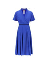 Max Mara STUDIO ALATRI Cotton Pleated Dress 030B - MAX MARA - BALAAN 1