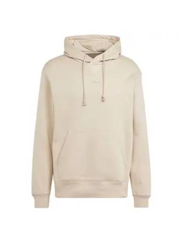 All SZN Embroidered Logo Fleece Hoodie Wonder Beige - ADIDAS - BALAAN 3