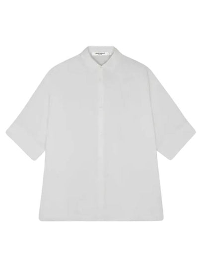 Boxy Cotton Shirt White - MAISON KITSUNE - BALAAN 2