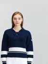 Sailor Collar Point Sweater OF2403LANAVY - ONOFF - BALAAN 3