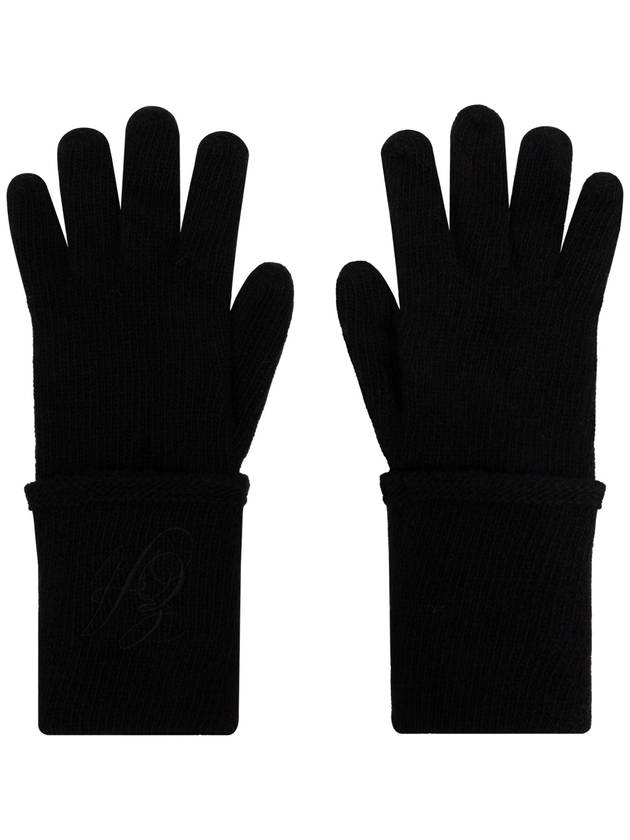 Emporio Armani Wool Gloves, Women's, Black - EMPORIO ARMANI - BALAAN 4