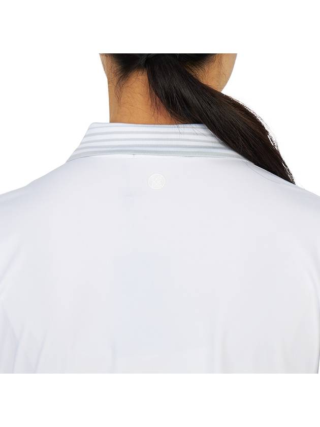 Women's Featherweight Zip Long Sleeve Polo Shirt White - G/FORE - BALAAN 8