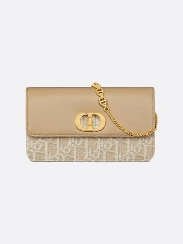 Miss Caro Chain Oblique Jacquard Pouch Bag Natural - DIOR - BALAAN 2