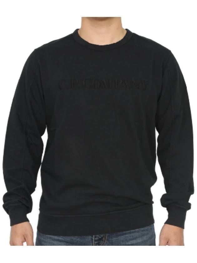 Embroidered Logo Sweatshirt Black - CP COMPANY - BALAAN 2