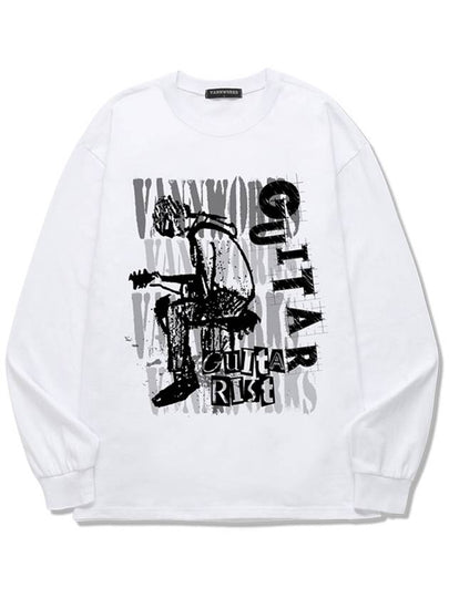 Guitar Long Sleeve T-Shirt White - VANN WORKS - BALAAN 2