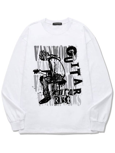 Guitar Long Sleeve T-Shirt White - VANN WORKS - BALAAN 1