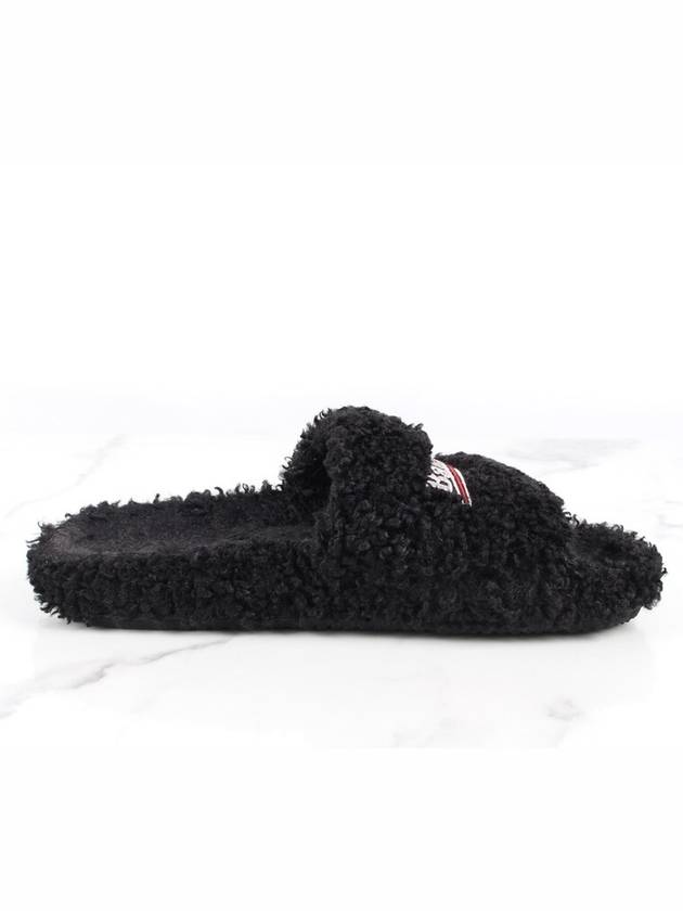 Wave logo furry slide 40 255 260 - BALENCIAGA - BALAAN 8