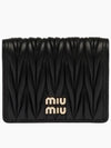 Matelasse Leather Half Wallet Black - MIU MIU - BALAAN 2